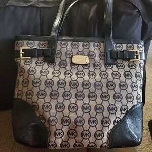 Michael Kors Black and Tan Women's Bag